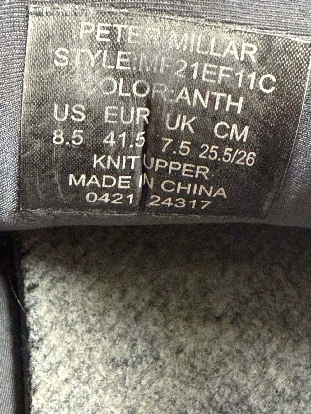 Peter Millar Hyperlight Apollo Gray Knit Sneakers